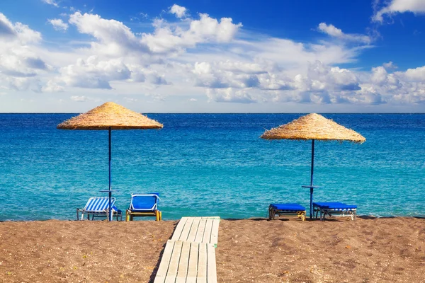 Plage en Perissa, Santorin — Photo