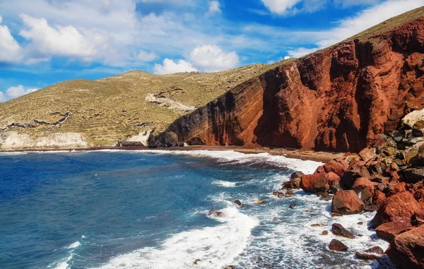 The popular Red Beach, Santorini, Greece — Stock Photo, Image