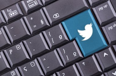 bilgisayar klavye düğmesine twitter