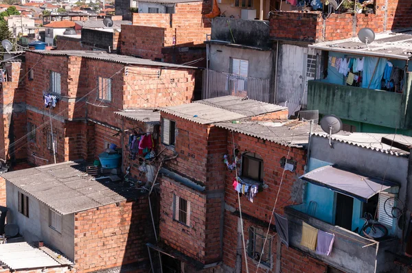 Cabanes dans les bidonvilles de Sao Paulo — Photo