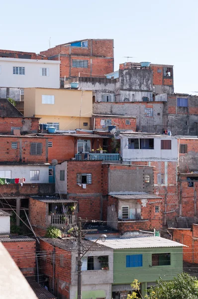 Shacks in the slum in Sao Paulo — Stock Photo, Image