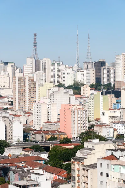 Aerial view of buildings on Paulista avenue — Stock Photo, Image