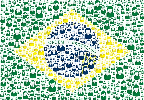 Brazilian flag — Stock Vector