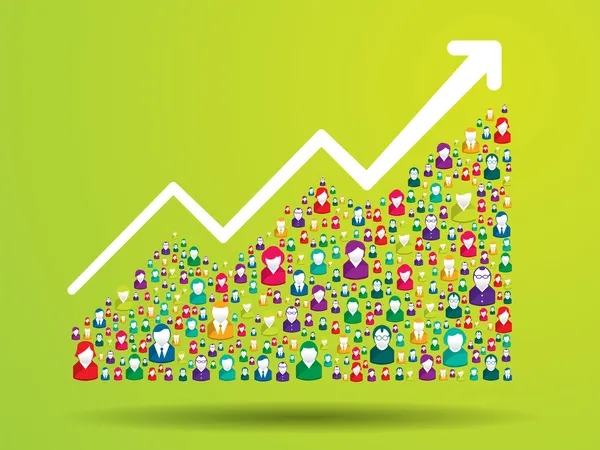 Growth chart — Stock Vector