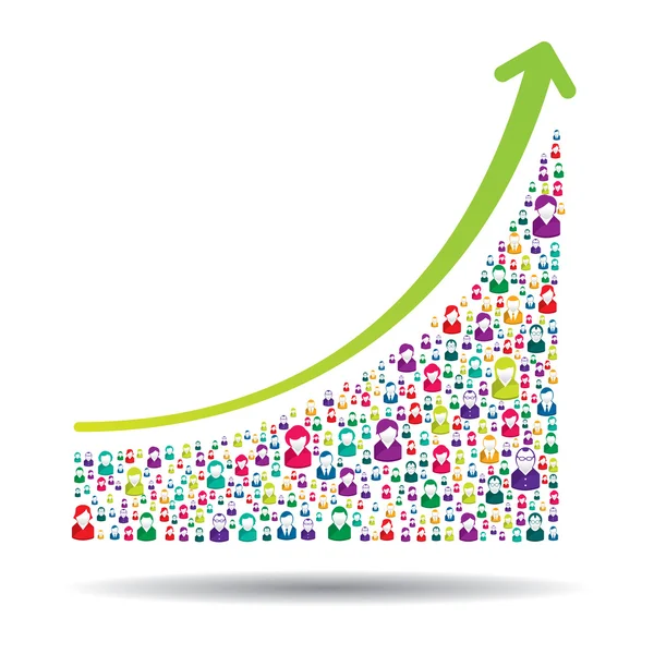 Growth chart — Stock Vector