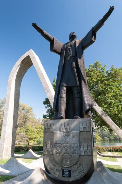 Het monument pedro alvares cabral in sao paulo-Brazilië. — Stockfoto