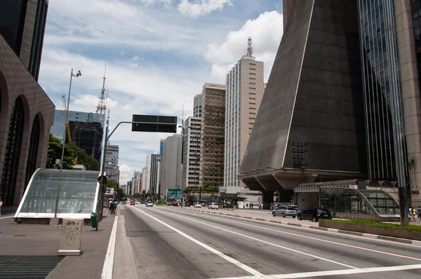 Alei Avenida Paulista, w sao paulo, Brazylia — Zdjęcie stockowe