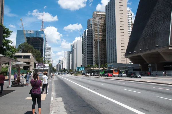 Paulista avenue, sao paulo, Brezilya — Stok fotoğraf