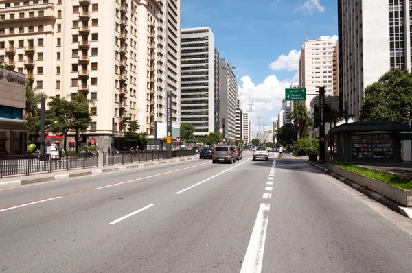 Avenida Paulista em São Paulo, Brasil — Fotografia de Stock