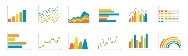 財務チャート 情報データ統計 財務情報 市場チャート ビジネスデータグラフィックス ベクトル図のグラフィック — ストックベクタ