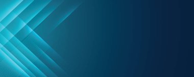 Parlak elementlere, paralel çizgilere ve vektör illüstrasyonunda geometrik şekle sahip soyut modern mavi arkaplan. 