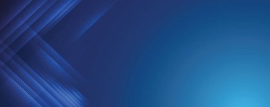 Parlak elementlere, paralel çizgilere ve vektör illüstrasyonunda geometrik şekle sahip soyut modern mavi arkaplan. 