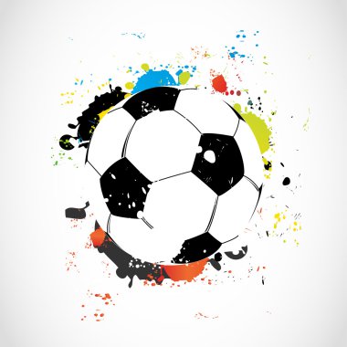 soyut renkli grunge futbol topu