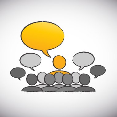 konuşma balonları ile Forum hoparlör