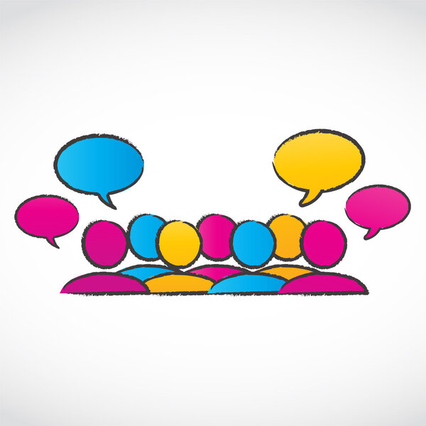 Красочные иконки с речевыми шариками
