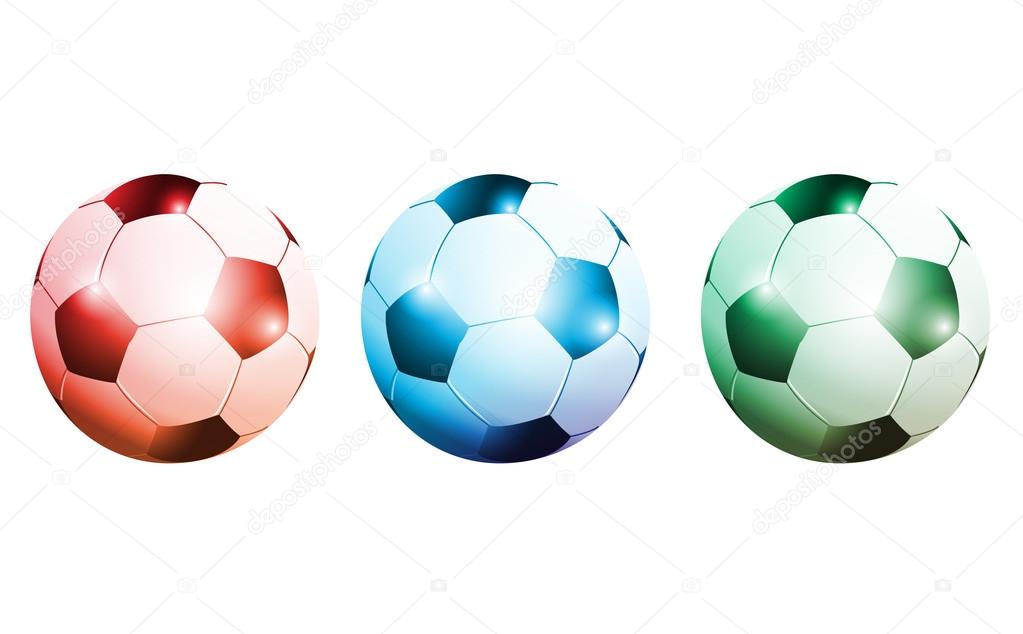 3D colorful football ball