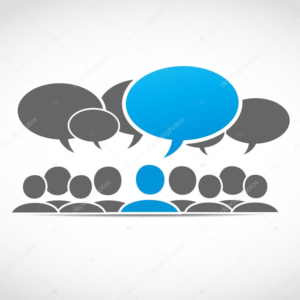 Social media group abstract vector illustration
