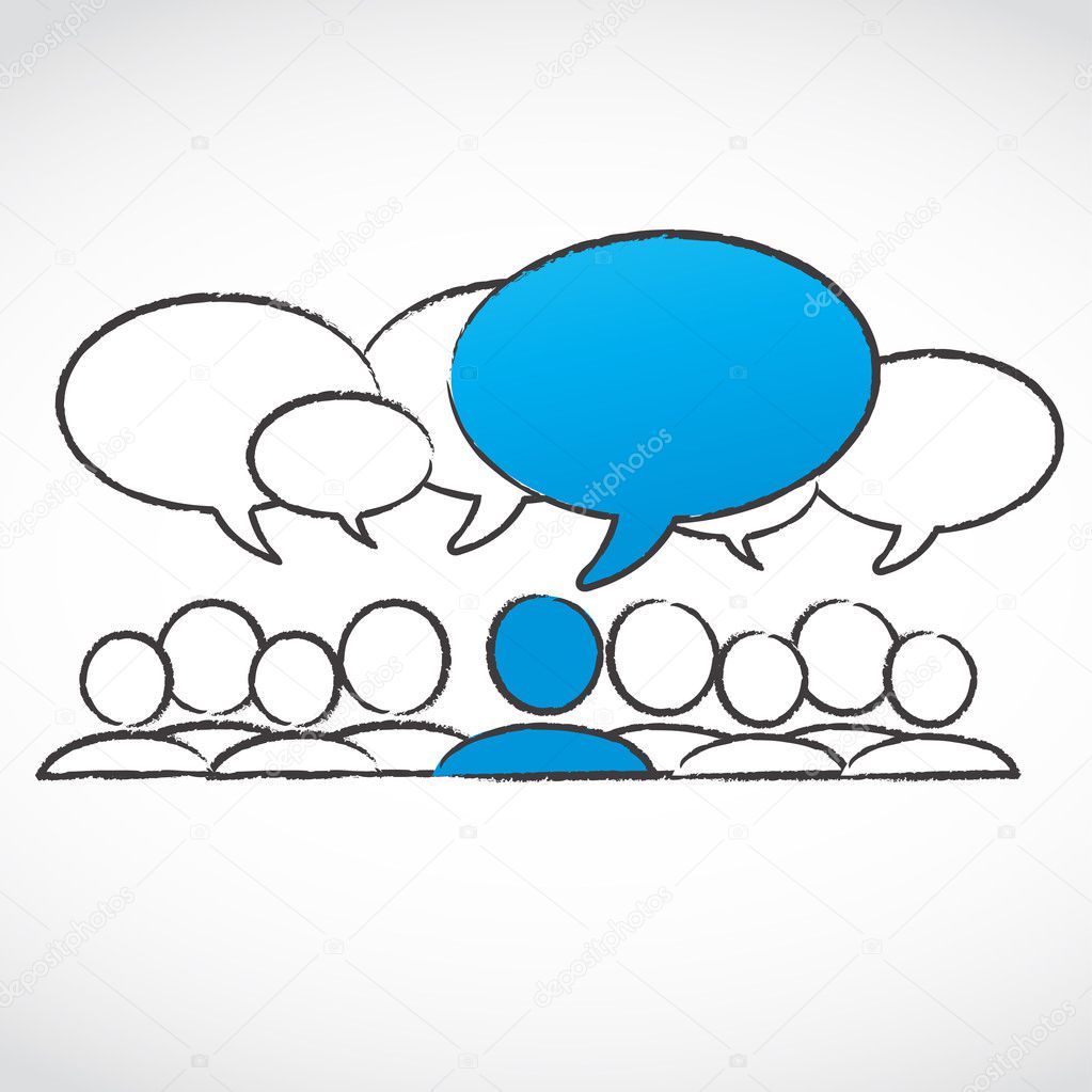 Business conversations abstract vector illustration