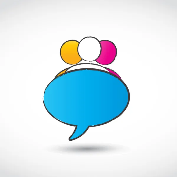 Chat ballon logo — Stockvector