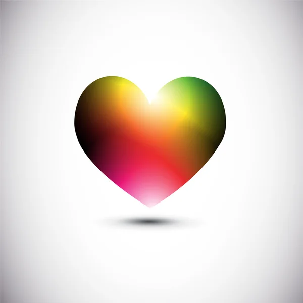 Abstract rainbow heart — Stock Vector