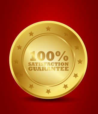 100% Satisfaction Guarantee Golden Seal clipart