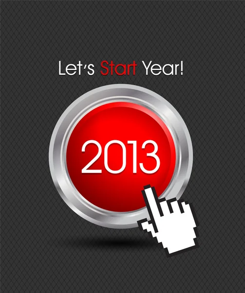 Bonne année 2013 Bouton — Image vectorielle