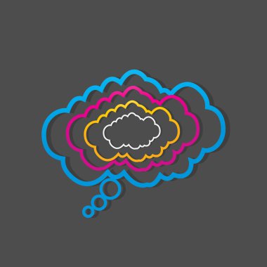 renkli iletişim konuşma bulutlar