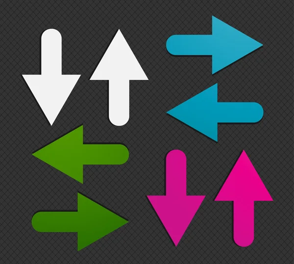Autocollants flèches colorées — Image vectorielle