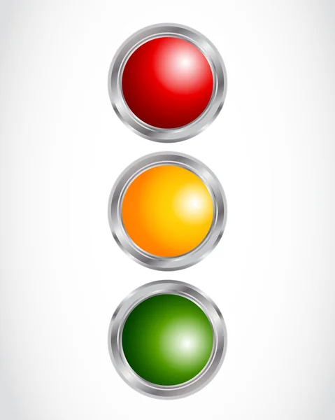 Conceito de botões de semáforo — Vetor de Stock