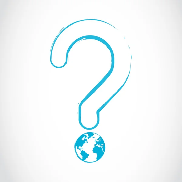 Planet earth question mark concept — Stock Vector