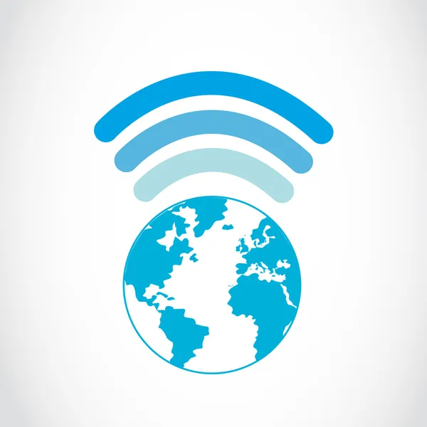 Connessione wifi globale — Vettoriale Stock