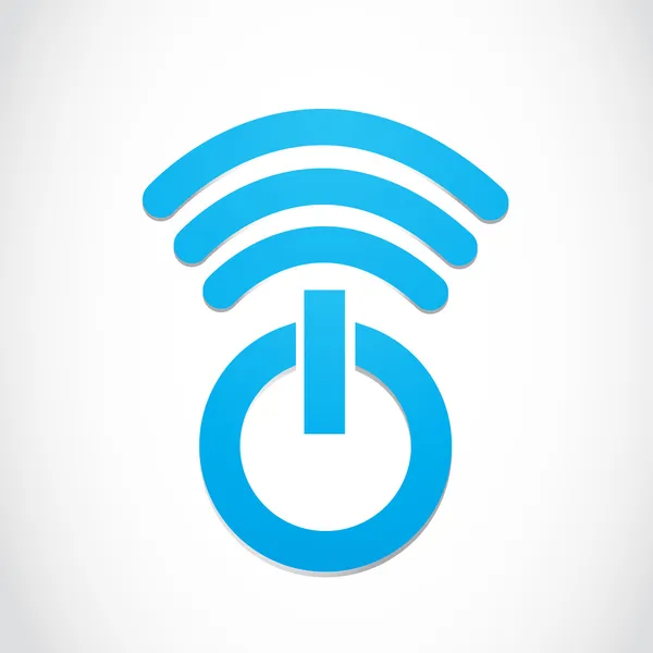 Simbolo di alimentazione Wi-Fi — Vettoriale Stock