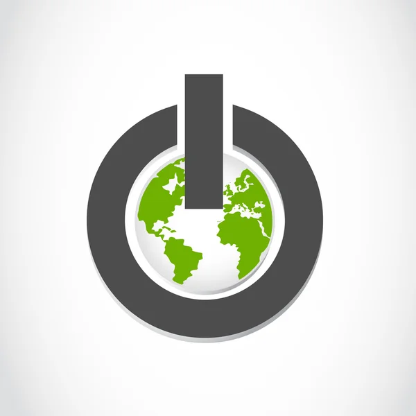 Bouton d'alimentation mondiale — Image vectorielle