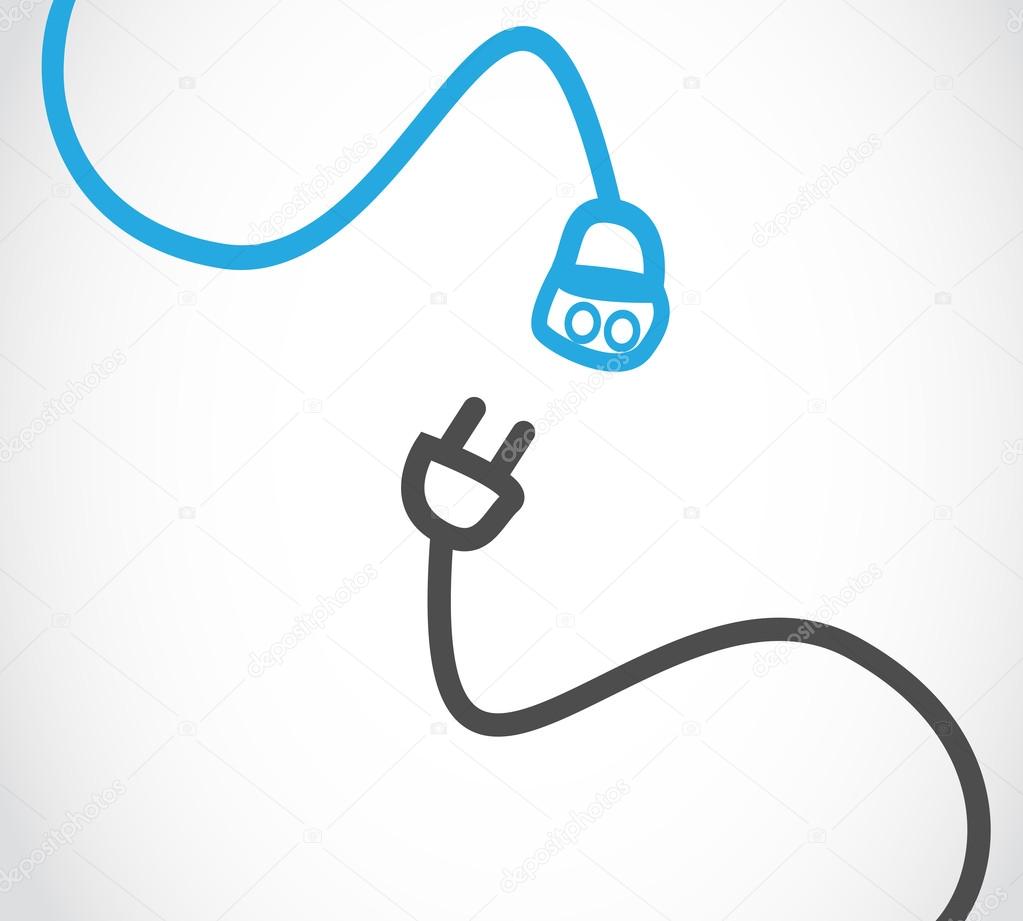 Electric cables vector illustration