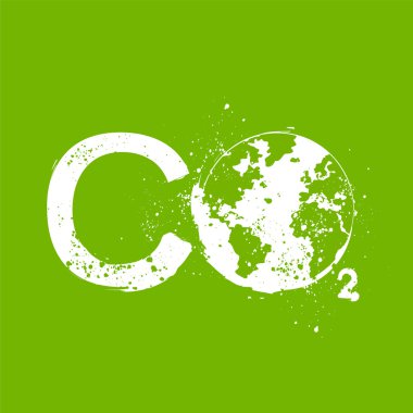 CO2 grunge illüstrasyon