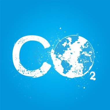 Grunge CO2 concept clipart