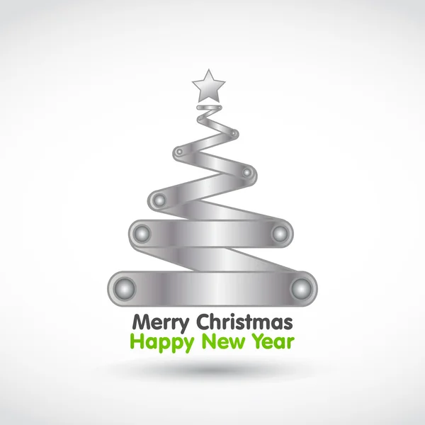 Neues Jahr Weihnachtsbaum Vektor Illustration — Stockvektor