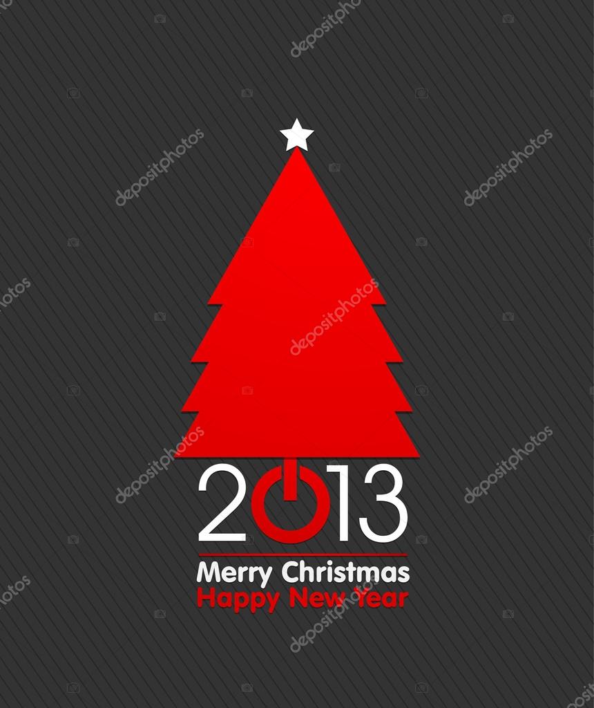 2013 Merry Christmas Tree Concept vector background