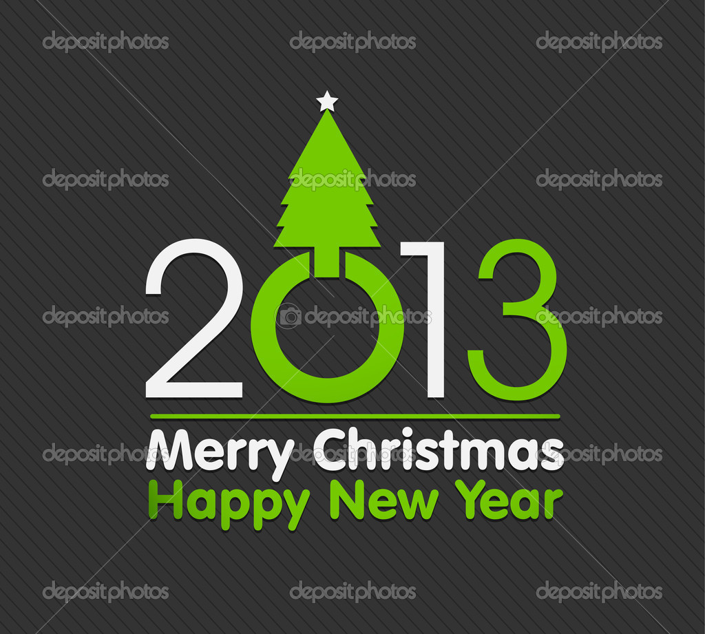 2013 christmas design made with christmas tree abstract vector background