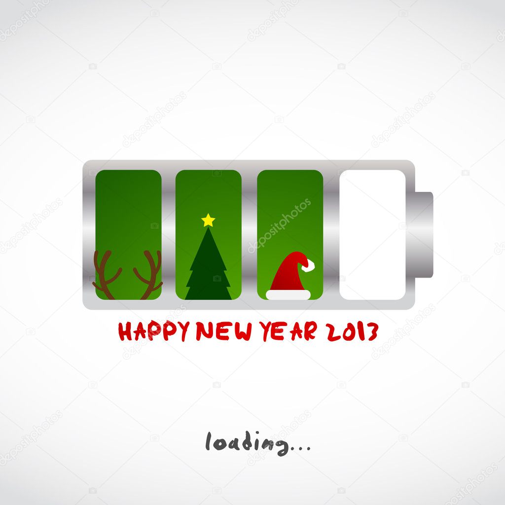 Christmas and new Year greeting card design for web