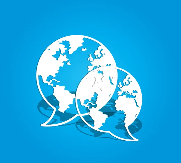 グローバル社会のメディア通信 — ストックベクタ
