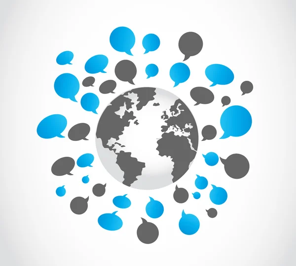 Küresel sosyal ağ — Stok Vektör