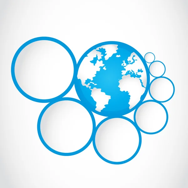 Abstracte wereld symbool met optie cirkels — Stockvector
