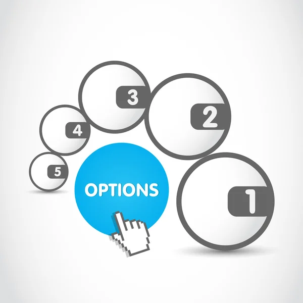 Options Web cercles — Image vectorielle