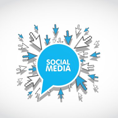 Social media web concept clipart