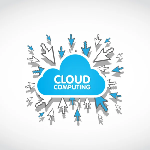 Cloud computing web koncept — Stock vektor