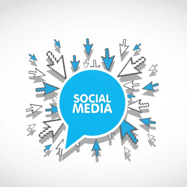 Κοινωνική μέσα ενημέρωσης web ιδέα — Διανυσματικό Αρχείο