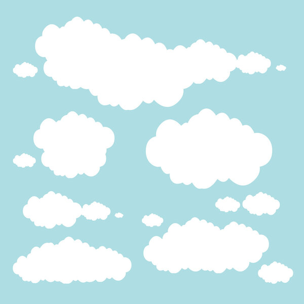 Мягкие голубые облака
