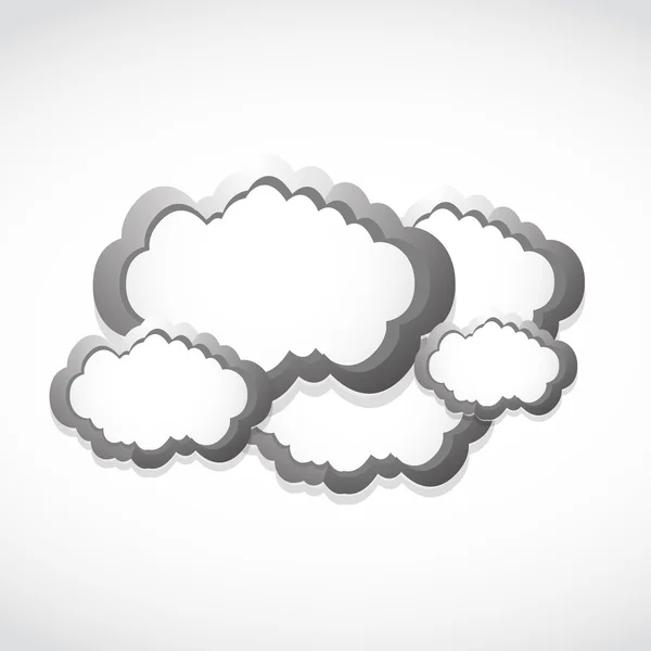 Nuvens metálicas conceito fundo — Vetor de Stock