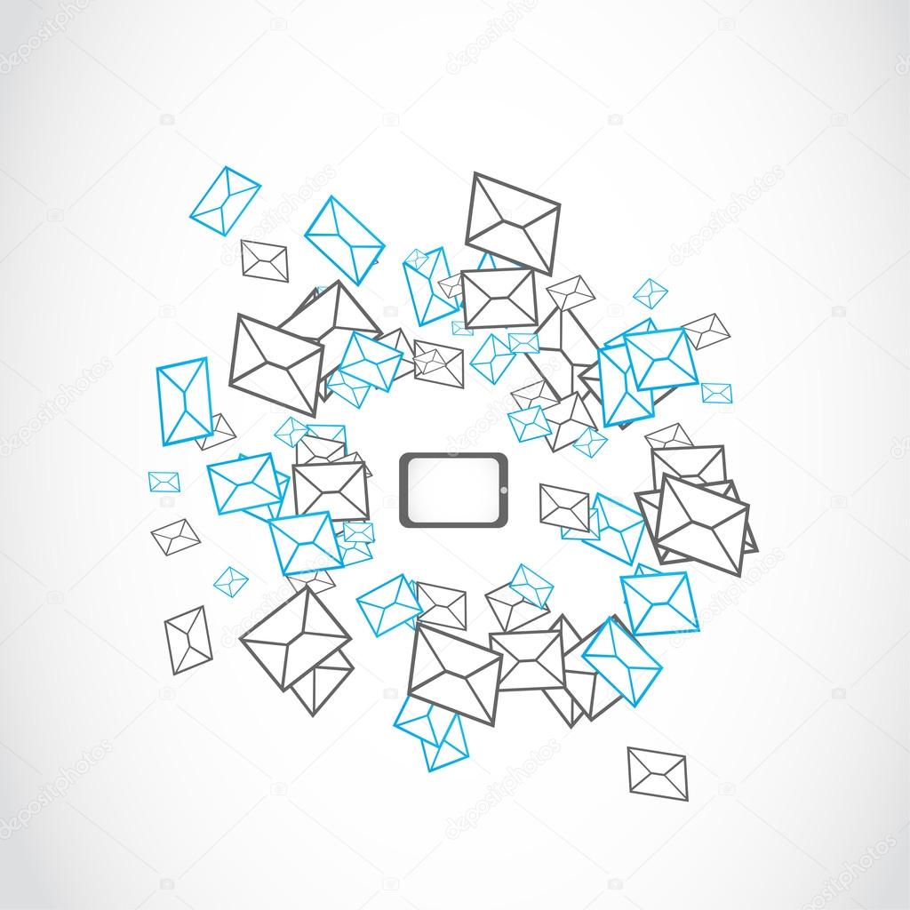 Tablet message mailing concept